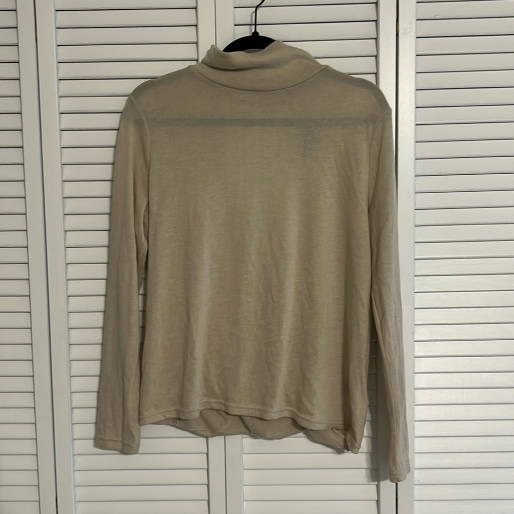 Aakaa beige long sleeve top